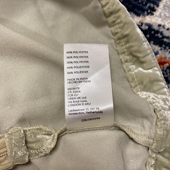 Free People Annalise Velvet Mini Skirt in Sage Green - Picture 9 of 9